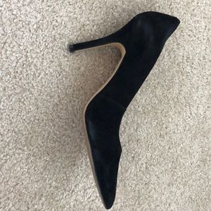 Ann Taylor Black suede heels